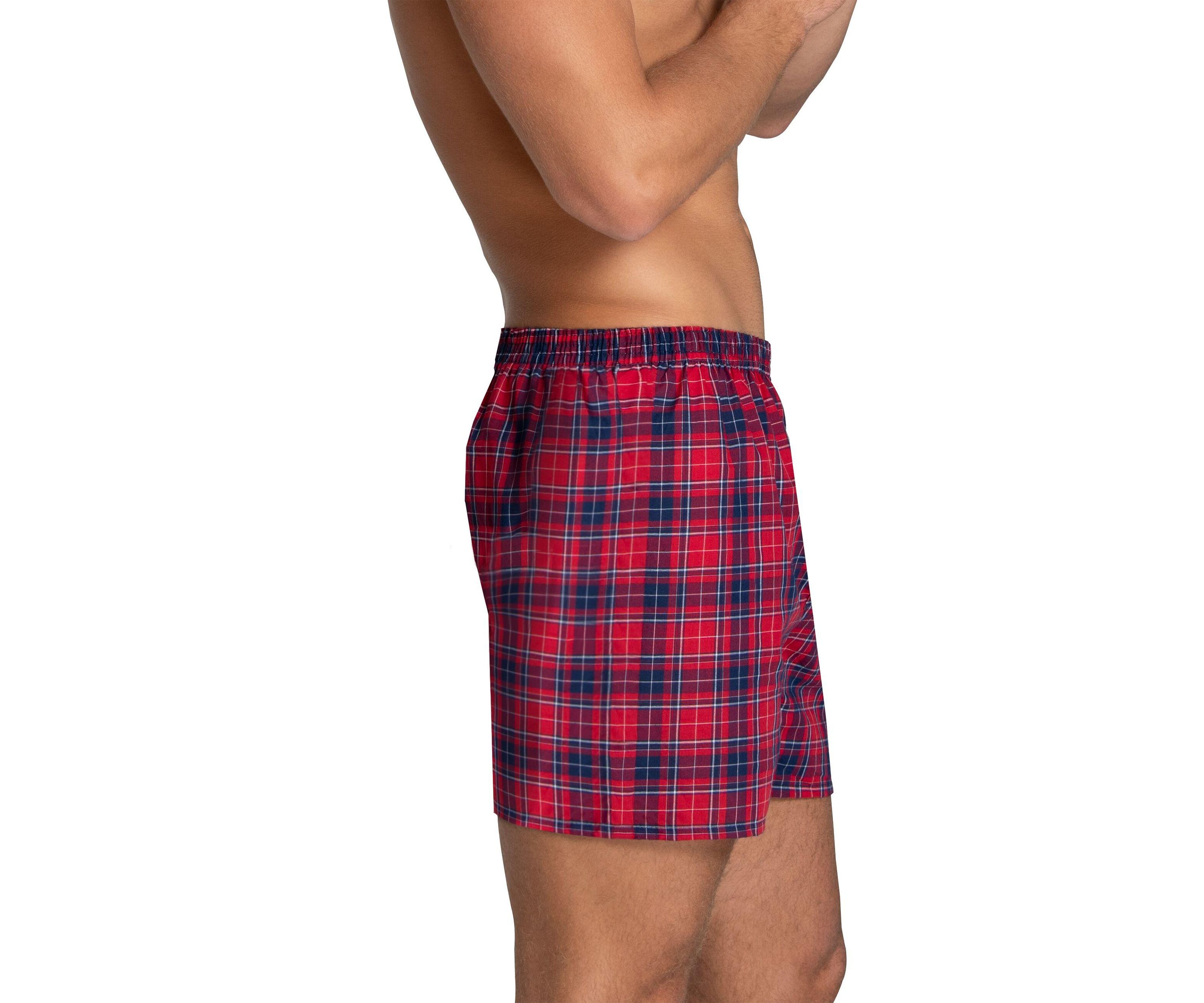 Premium Woven Plaid Boxers Assorted - 4 Pack