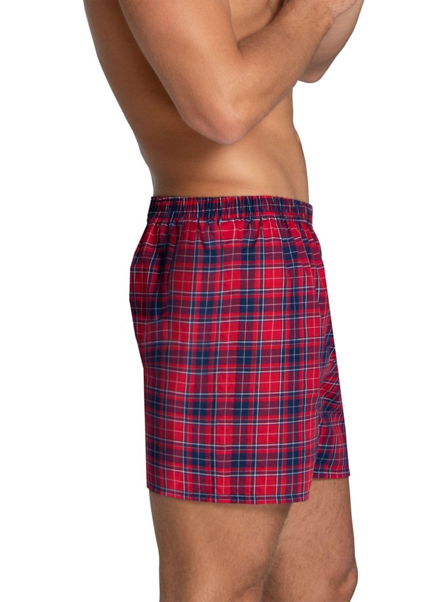 Premium Woven Plaid Boxers Assorted - 4 Pack