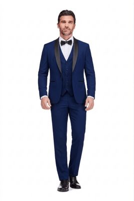 Gino Vitale Men's Slim Fit Premium 3 pieces Tuxedo Set, 54 Long