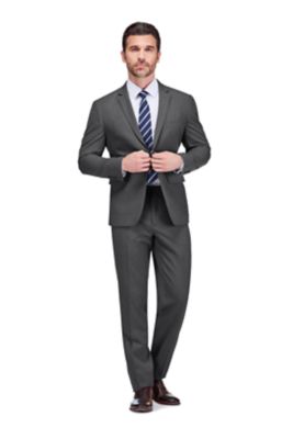 Gino Vitale Men's 2-Piece 4-Way Stretch Notch Lapel Slim Fit Suit, Grey, 50 Long