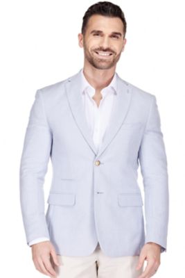 Gino Vitale Men's Slim Fit Linen-Blend Blazer