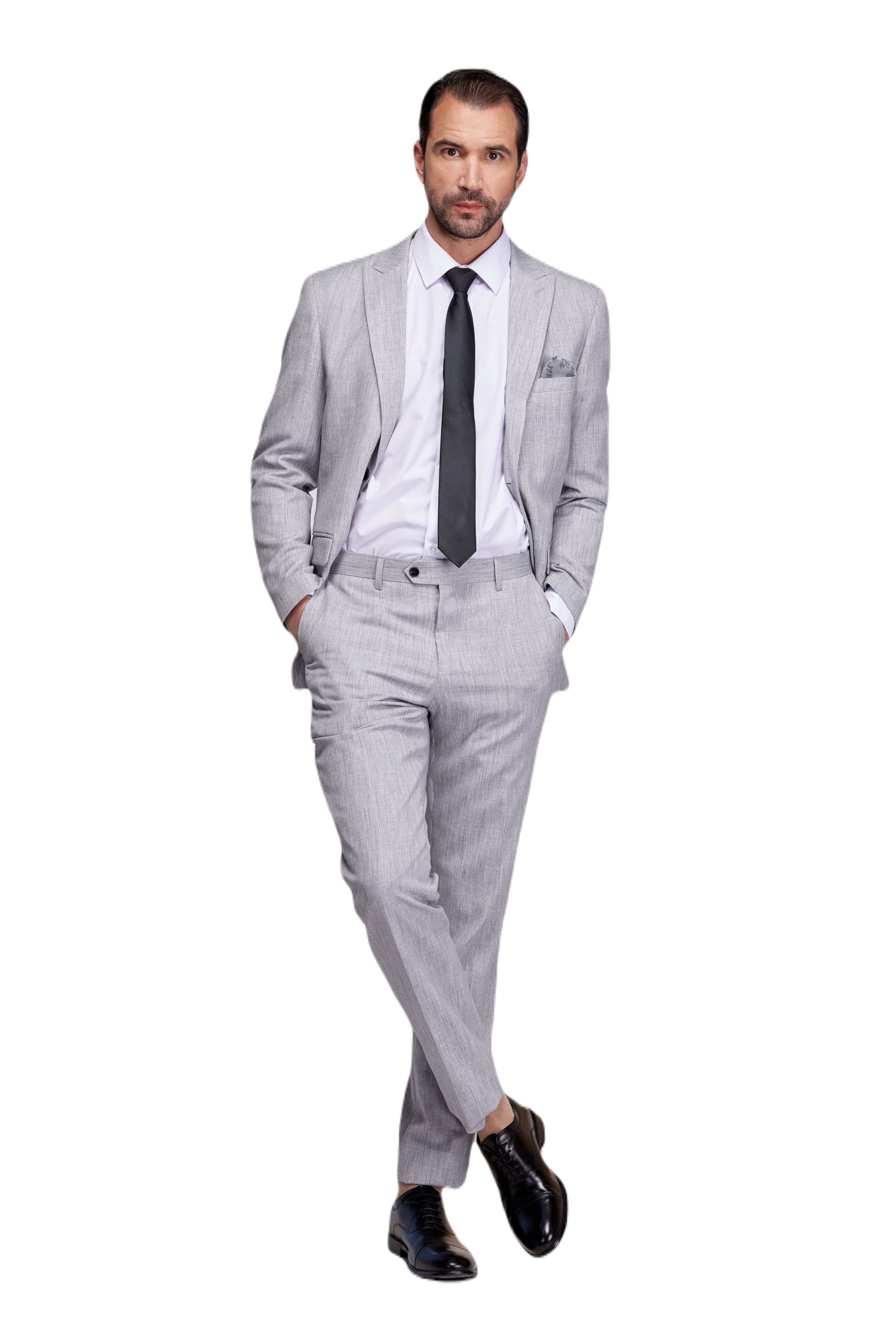 Gino Vitale Mens 2-Piece Stretch Slim-Fit Suit