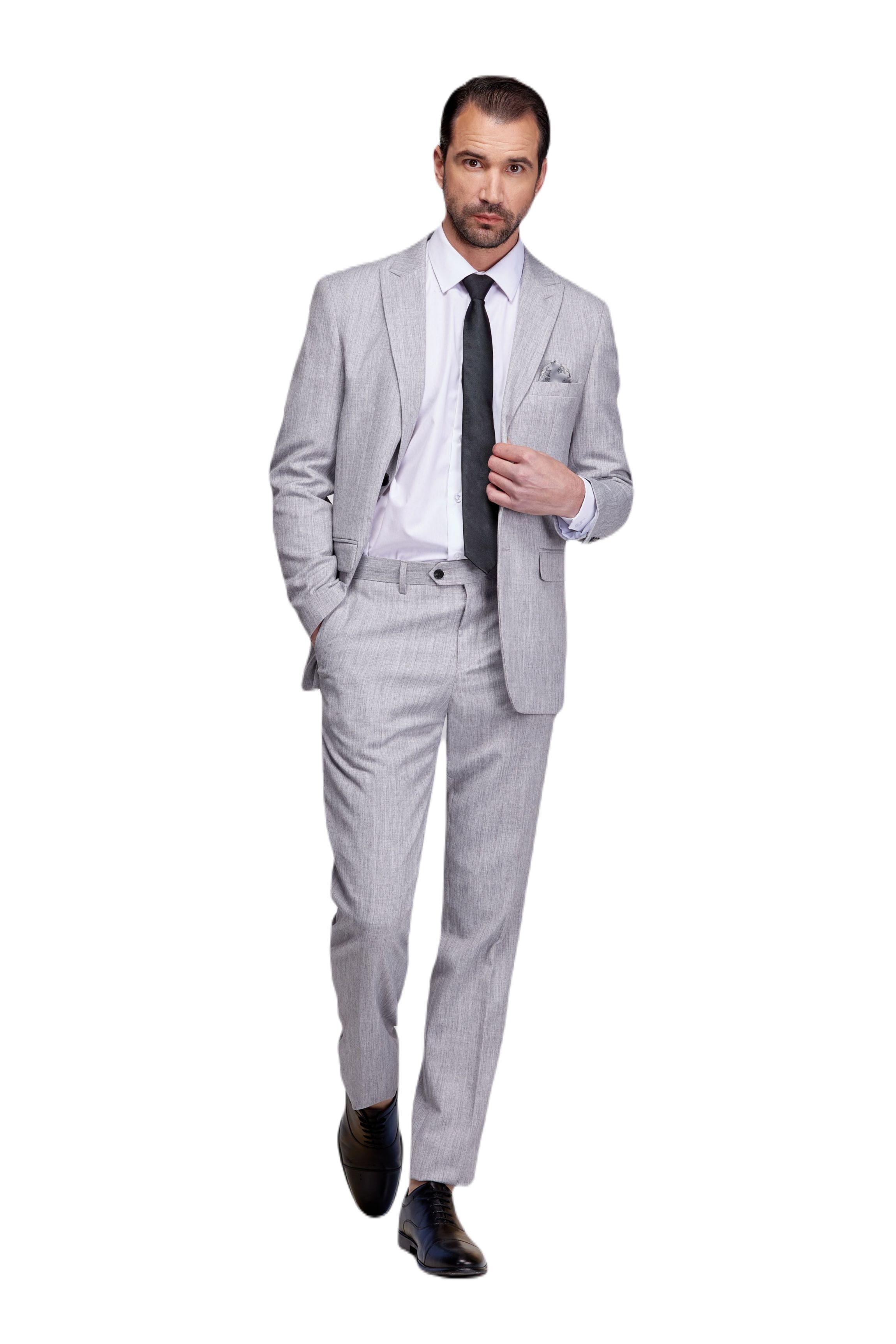 Gino Vitale Mens 2-Piece Stretch Slim-Fit Suit