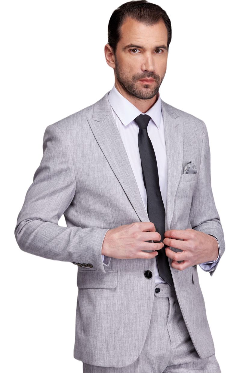 Gino Vitale Mens 2-Piece Stretch Slim-Fit Suit