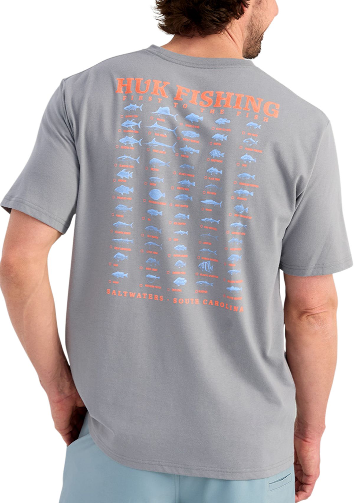 Mens Saltwater Fish Graphic T-Shirt