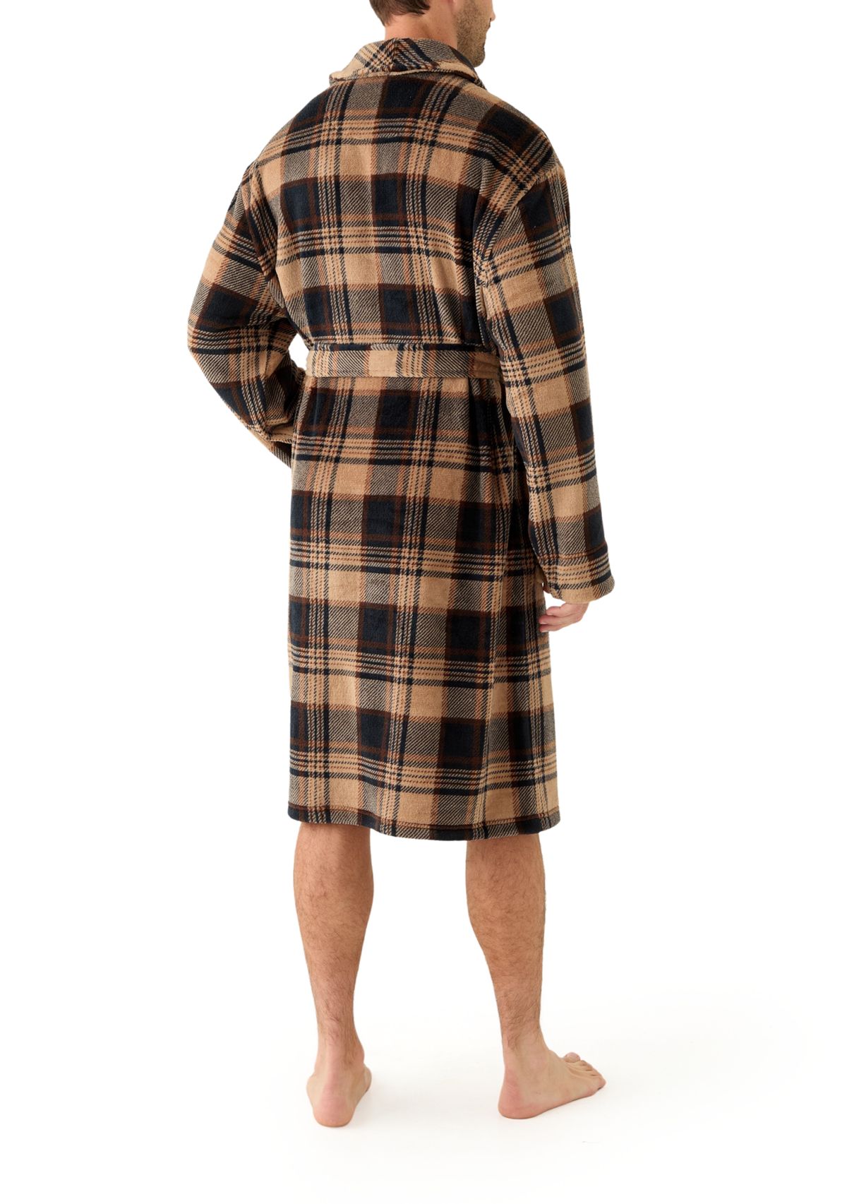 Mens Plush Shawl Robe