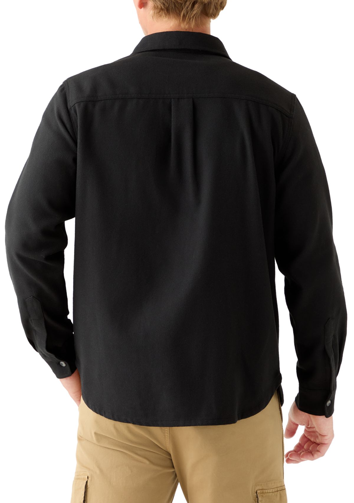 Mens Long Sleeve Brushed Flannel Shirt