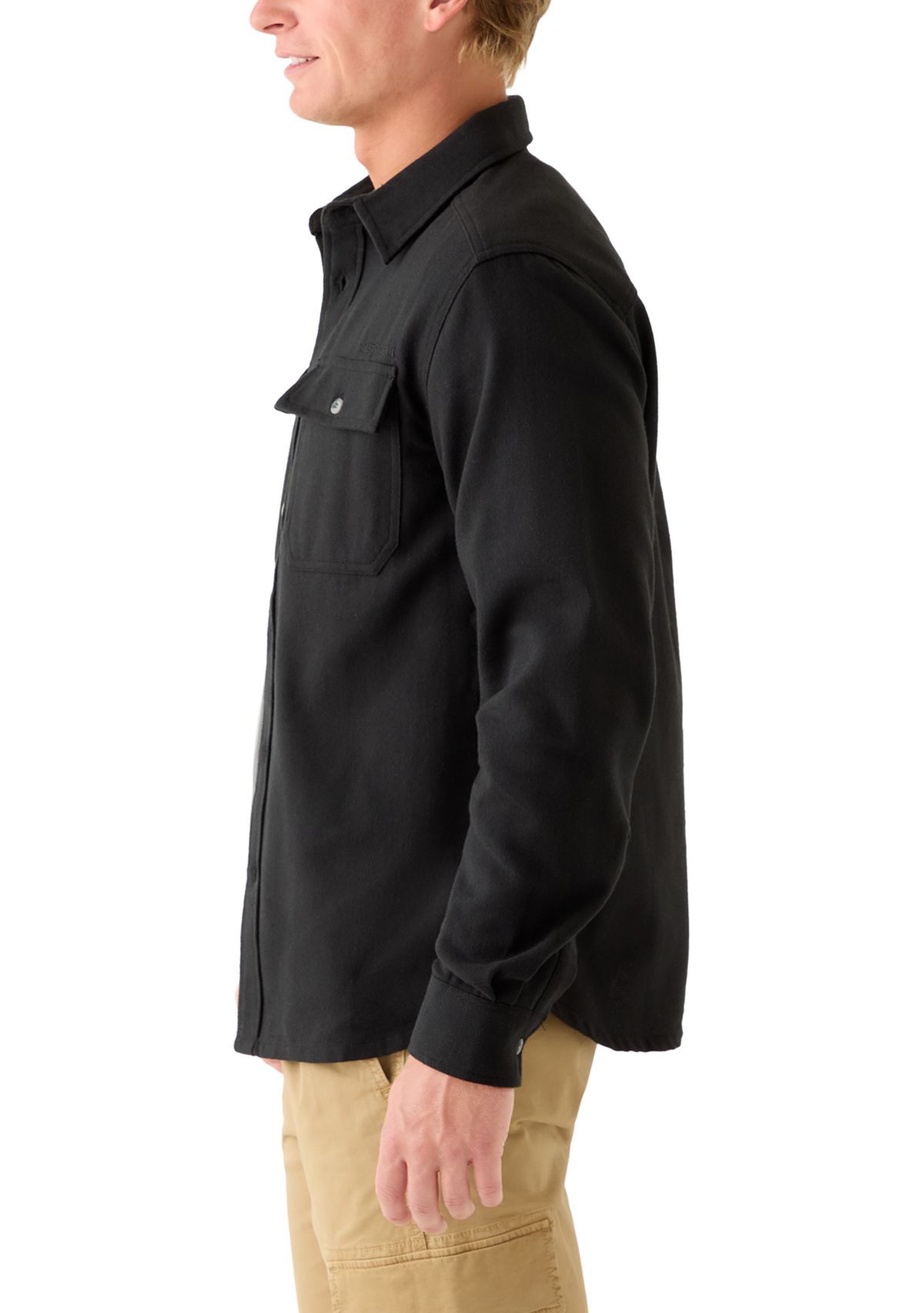 Mens Long Sleeve Brushed Flannel Shirt