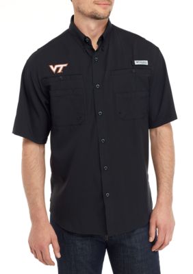 Columbia Men's NCAA CLG Tamiamiâ¢ Short Sleeve Shirt, Black, Small