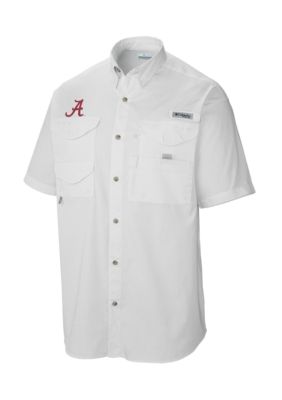 Columbia Men's NCAA CLG Tamiamiâ¢ Short Sleeve Shirt, White, 2XL