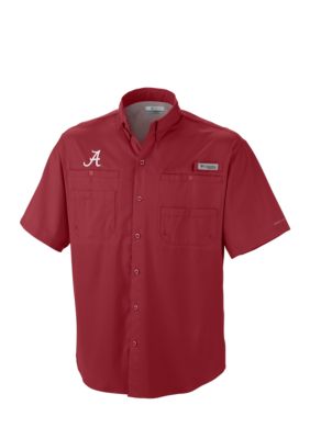 Columbia Men's NCAA CLG Tamiamiâ¢ Short Sleeve Shirt, Red, 2XL