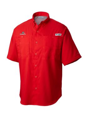 Columbia Men's NCAA CLG Tamiamiâ¢ Short Sleeve Shirt, Red, 2XL