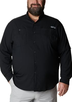 Columbia Men's Big & Tall Tamiami II Long Sleeve Shirt, Black, 4XL