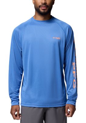 Columbia Men's Terminal Tackleâ¢ Long Sleeve Shirt, Blue, XL