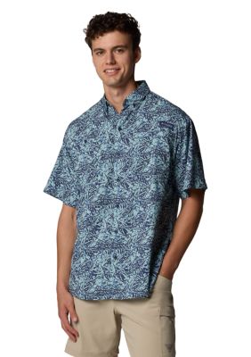 Columbia Men's PFG Super Tamiamiâ¢ Short Sleeve Shirt, Blue, Medium