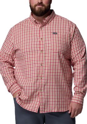 Columbia Men's Big & Tall Rapid Riversâ¢ II Long Sleeve Shirt, Red, 2XL