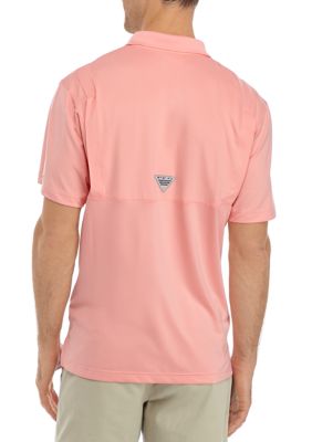 Columbia Men's Super Bahama Short Sleeve Shirt, Cool Grey Reel Shores, Large