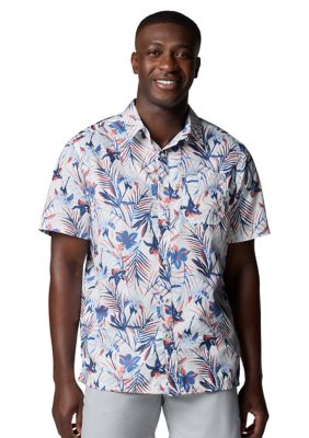 Columbia Men's PFG Super Slack Tideâ¢ Camp Shirt, White, Medium