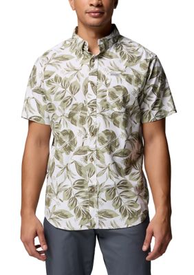 Columbia Men's Rapid Riversâ¢ Printed Short Sleeve Shirt, White, 2XL
