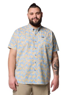 Columbia Men's Big & Tall Rapid Riversâ¢ Printed Short Sleeve Shirt, Blue, 4XL