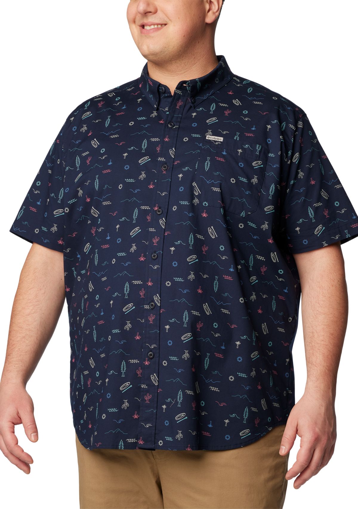 Big & Tall Rapid Rivers™ Printed Short Sleeve Shirt