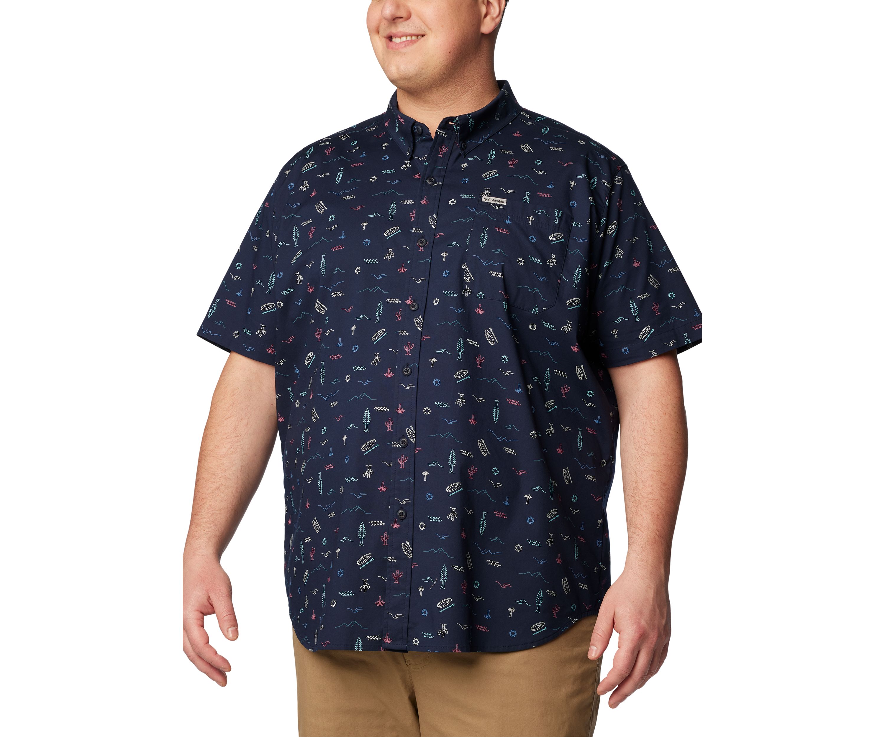 Big & Tall Rapid Rivers™ Printed Short Sleeve Shirt