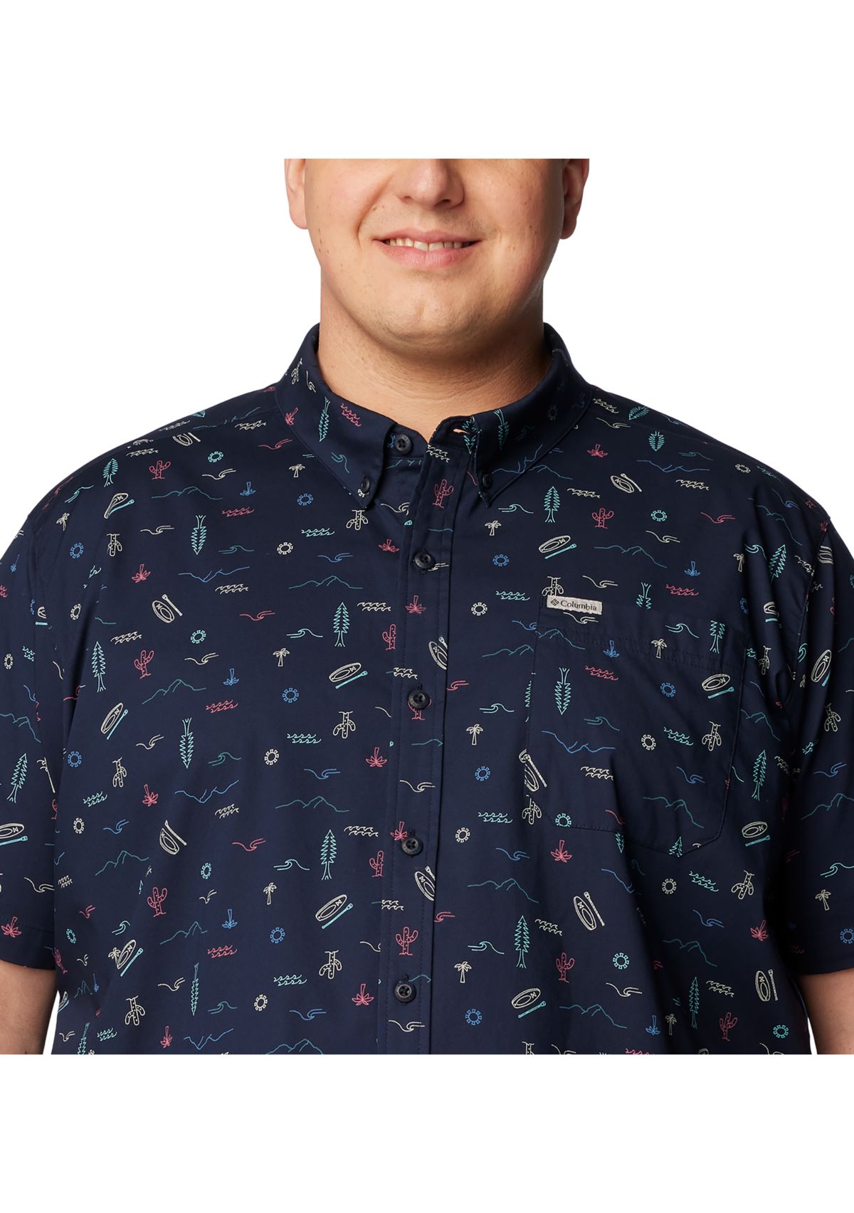 Big & Tall Rapid Rivers™ Printed Short Sleeve Shirt