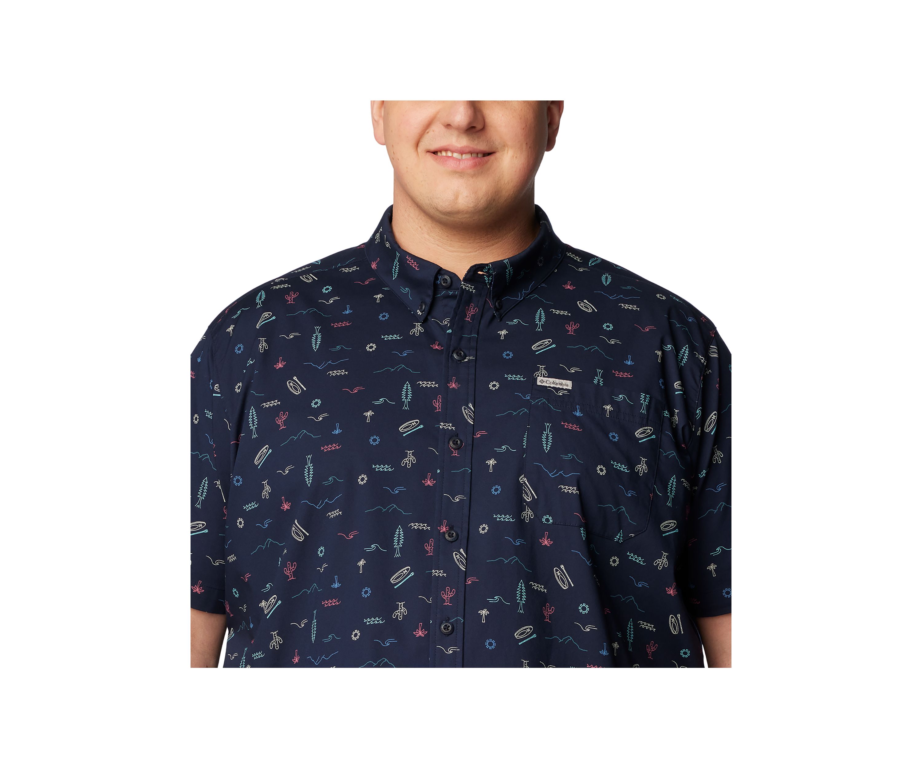 Big & Tall Rapid Rivers™ Printed Short Sleeve Shirt