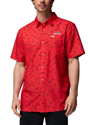 Columbia Men's NCAA CLG Super Slack Tideâ¢ Shirt, Red, 2XL