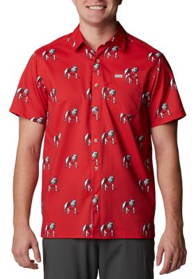 Columbia Men's NCAA CLG Super Slack Tideâ¢ Shirt, Red, Small
