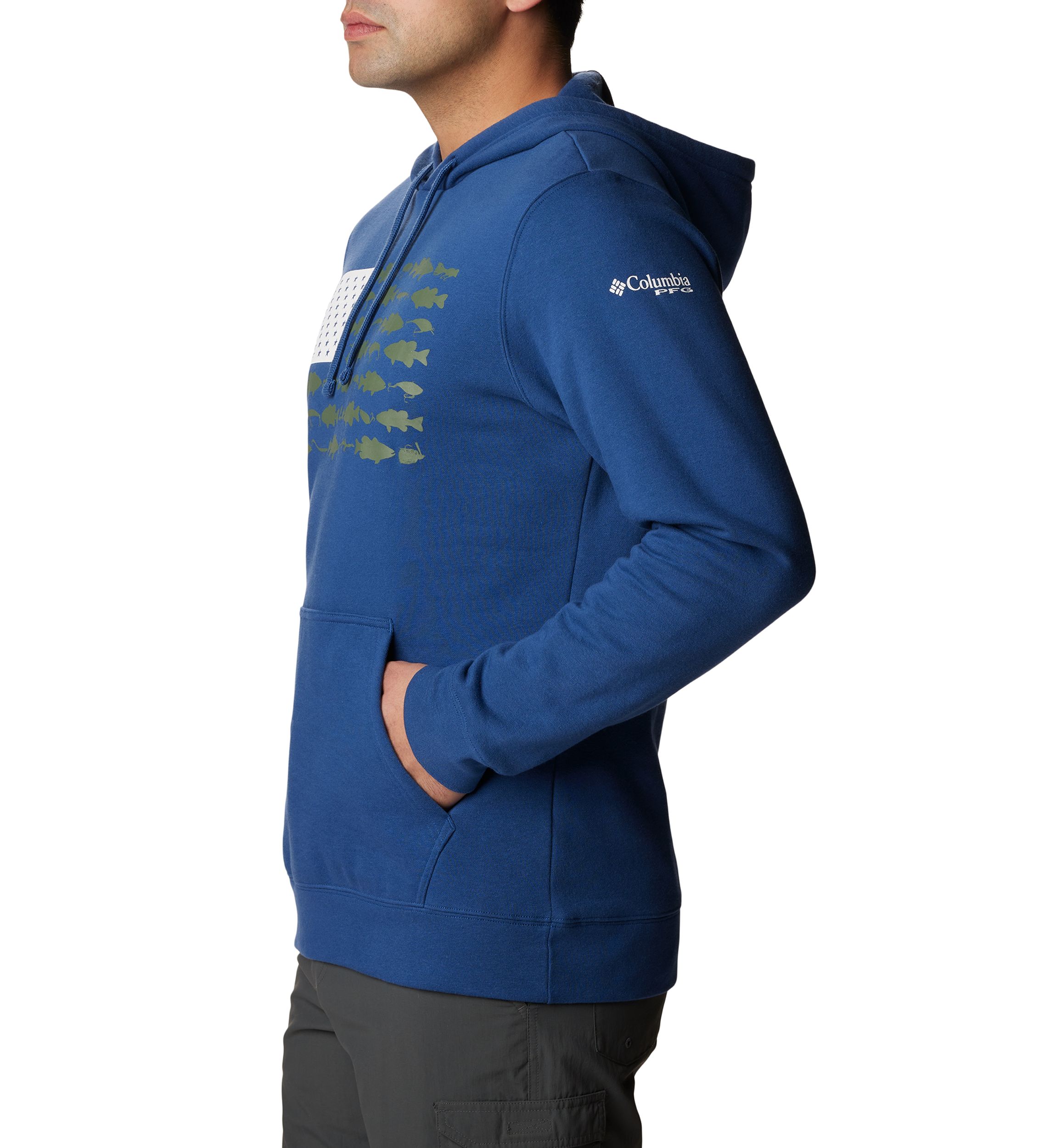 Mens Big PFG™ Fish Flag II Hoodie