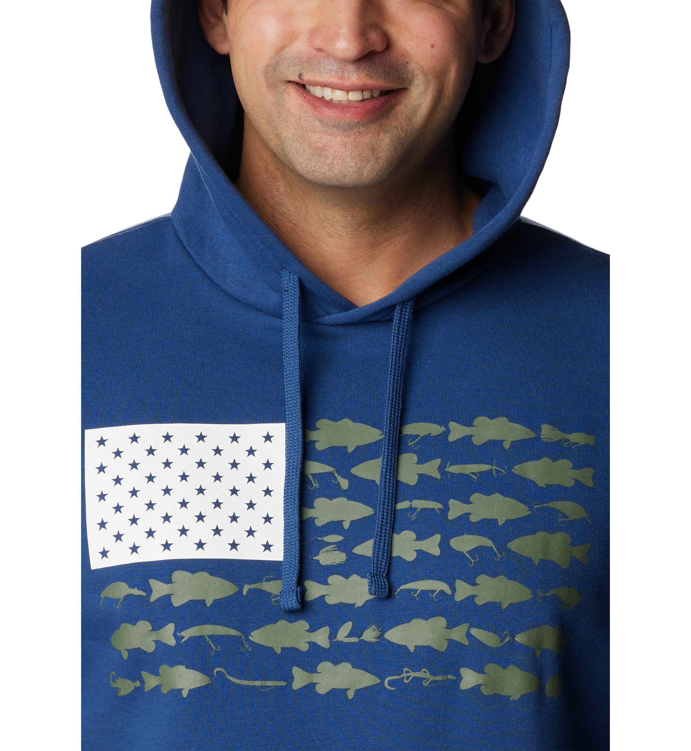 Mens Big PFG™ Fish Flag II Hoodie