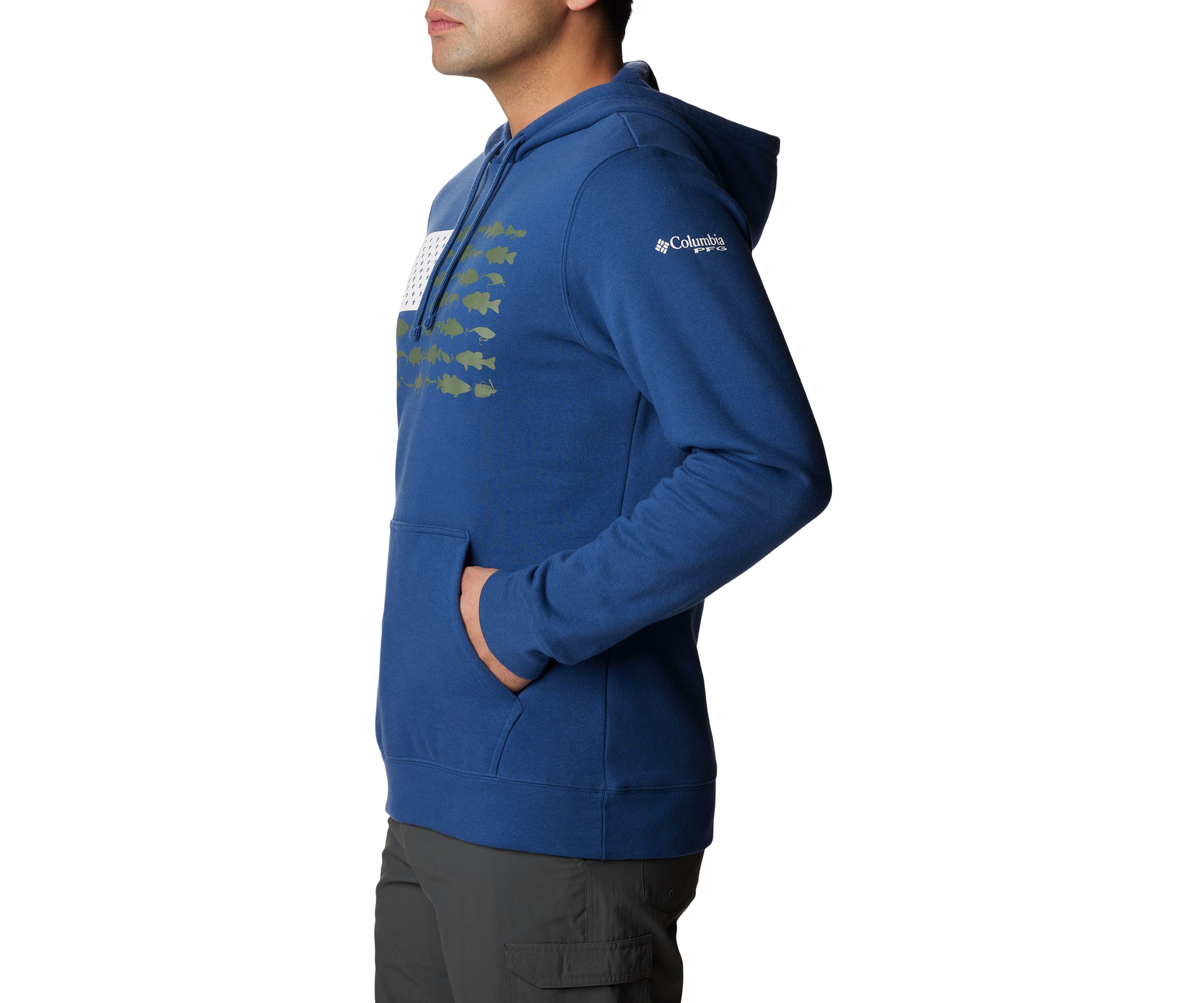 Mens Tall PFG™ Fish Flag II Hoodie