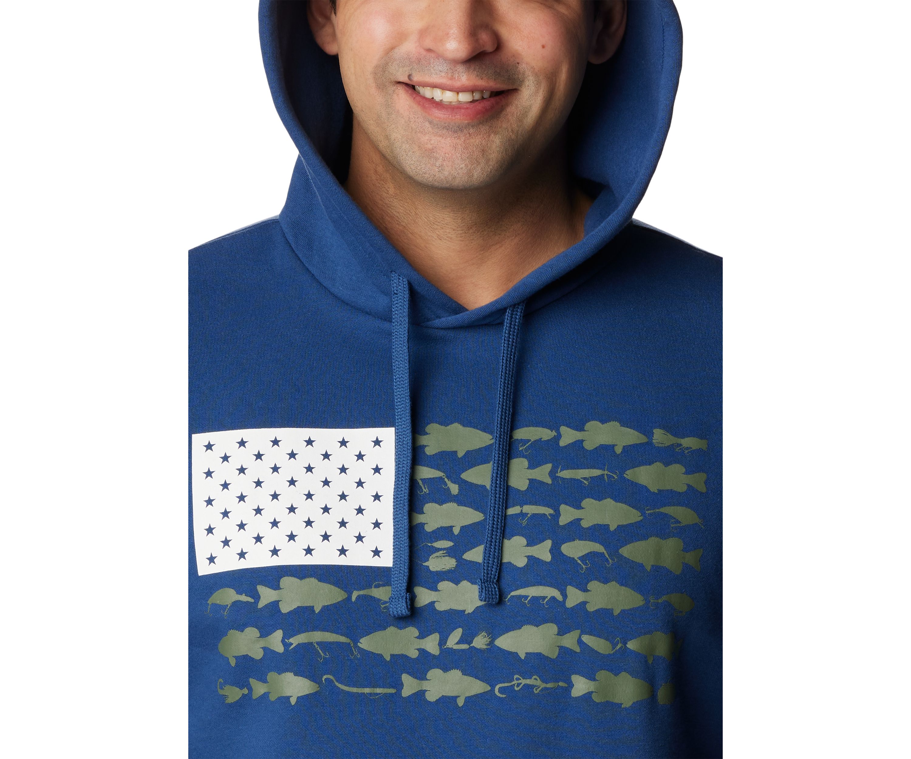 Mens Tall PFG™ Fish Flag II Hoodie