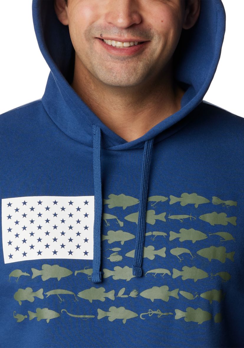 Mens Tall PFG™ Fish Flag II Hoodie