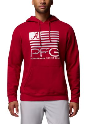 Columbia Men's NCAA Fish Flag Hoodie, Red, Large