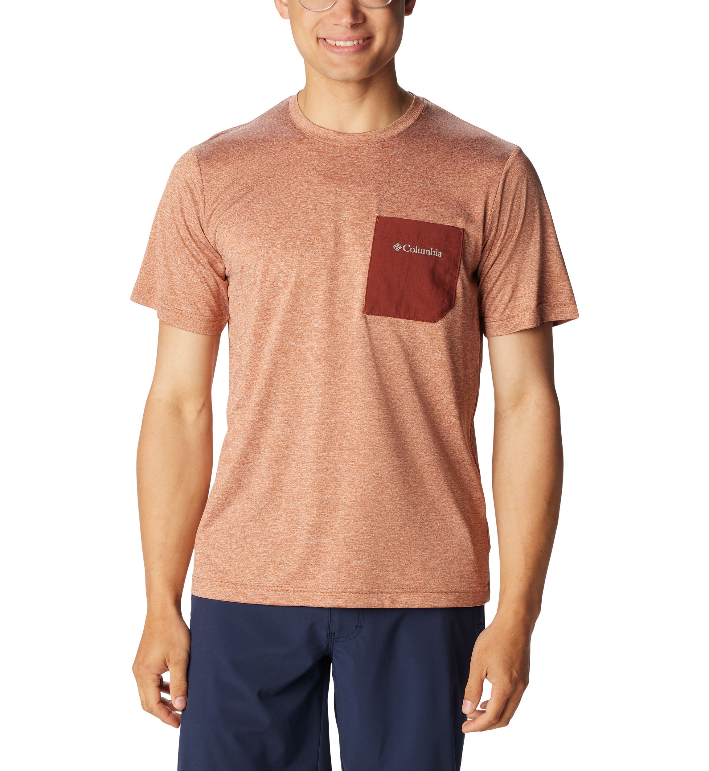 Hike Novelty Crew Neck Short Sleeve Pocket T-Shirt
