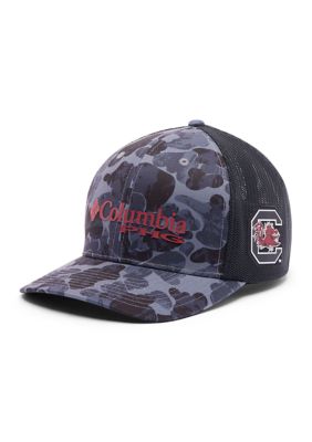 Columbia Men's NCAA CLG PHGâ¢ Camo Mesh Ball Cap, Black, S-M