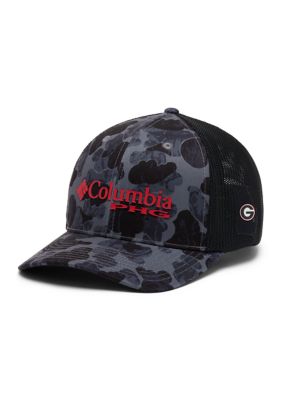 Columbia Men's NCAA CLG PHGâ¢ Camo Mesh Ball Cap, Black, S-M