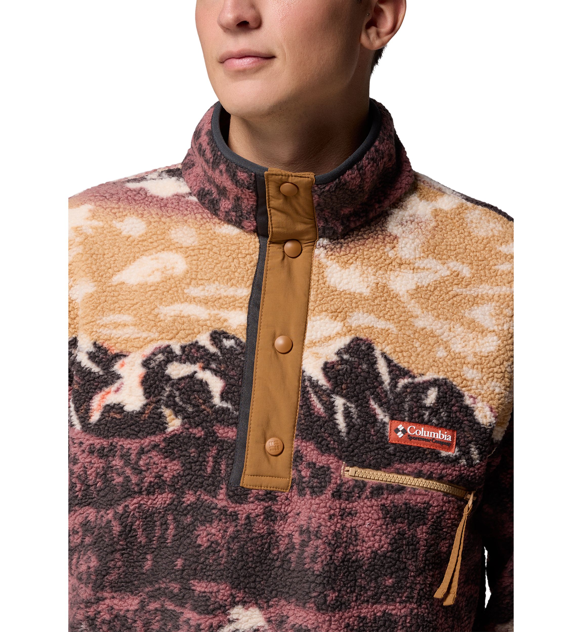 Helvetia™ II Printed Half Snap Fleece Pullover