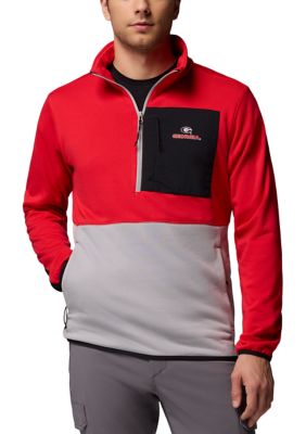 Columbia Men's NCAA Hike Half Zip Pullover, Red, XL