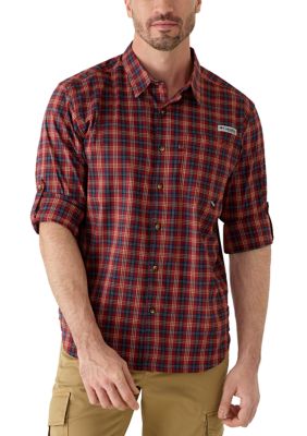 Columbia Men's Harbor Peakâ¢ Long Sleeve Shirt, Red, 2XL