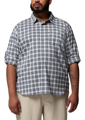 Columbia Men's Big & Tall Harbor Peakâ¢ Long Sleeve Shirt, Navy Blue, 4XL