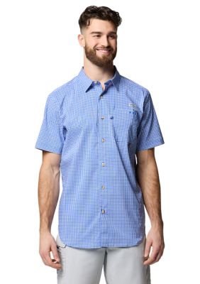 Columbia Men's Harbor Peakâ¢ Short Sleeve Shirt, Blue, Small