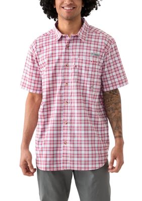 Columbia Men's Harbor Peakâ¢ Short Sleeve Shirt, Red, Small