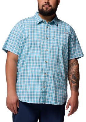Columbia Men's Big & Tall Harbor Peakâ¢ Short Sleeve Shirt, Blue, 4XL