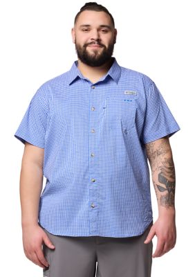 Columbia Men's Big & Tall Harbor Peakâ¢ Short Sleeve Shirt, Blue, 4XL