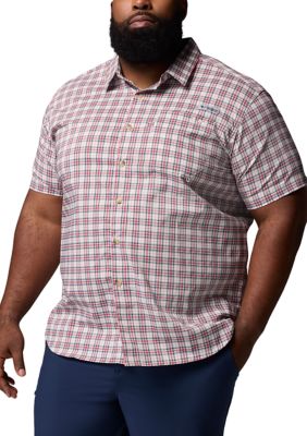 Columbia Men's Big & Tall Harbor Peakâ¢ Short Sleeve Shirt, Red, 4XL
