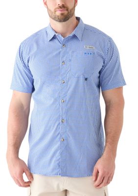 Columbia Men's Big & Tall Harbor Peakâ¢ Short Sleeve Shirt, Blue, XL Tall