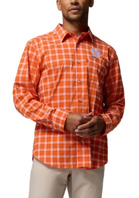 Columbia Men's CLG Harbor Peakâ¢ Long Sleeve Shirt, Orange, 2XL